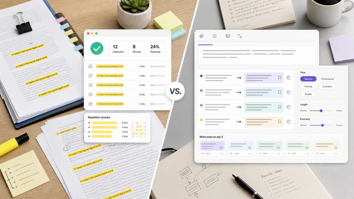 Duplicate Phrase Finder vs Wordtune comparison detail image
