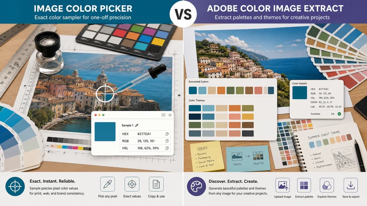 Image Color Picker vs Adobe Color Image Extract