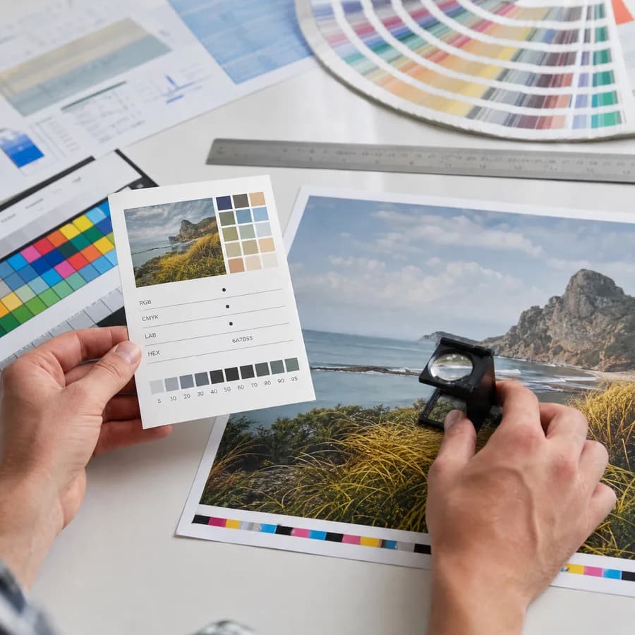 Image Color Picker preview showing a pixel color sampled from a photo with HEX RGB and HSL values