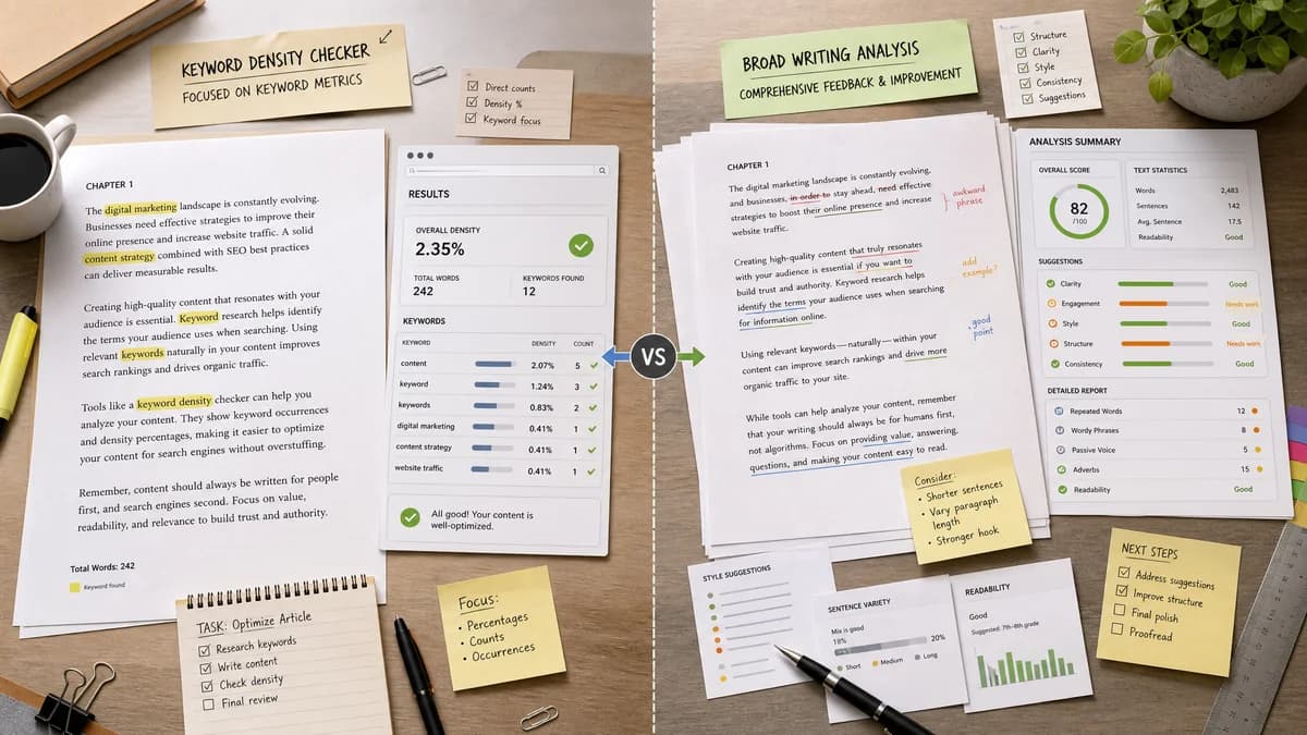 Keyword Density Checker vs ProWritingAid comparison detail image