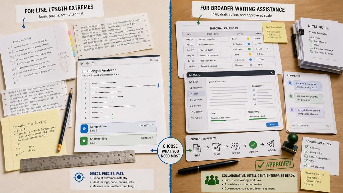 Longest and Shortest Line Finder vs Writer comparison detail image