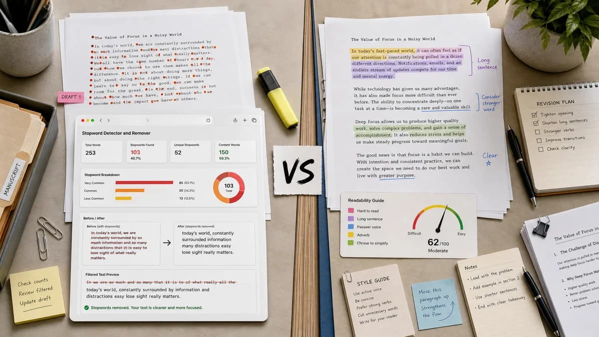 Stopword Detector and Remover vs Hemingway Editor comparison detail image
