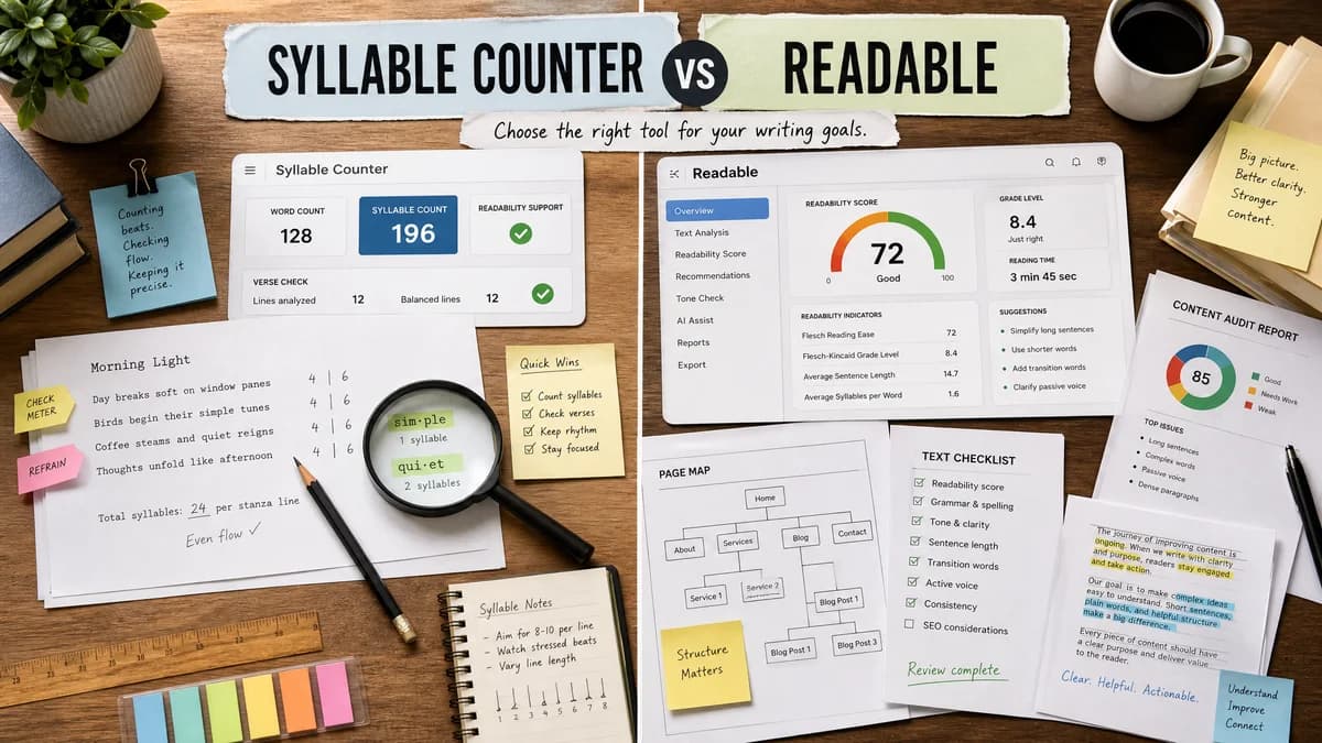 Syllable Counter vs Readable comparison detail image