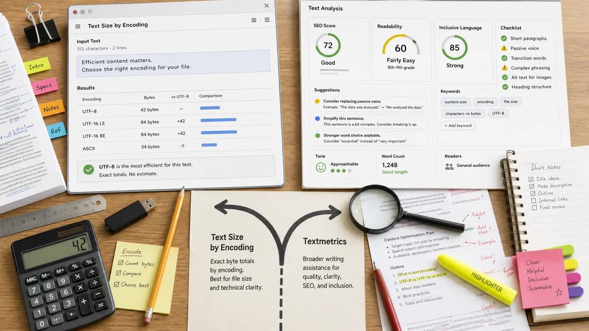 Text Size by Encoding vs Textmetrics comparison detail image