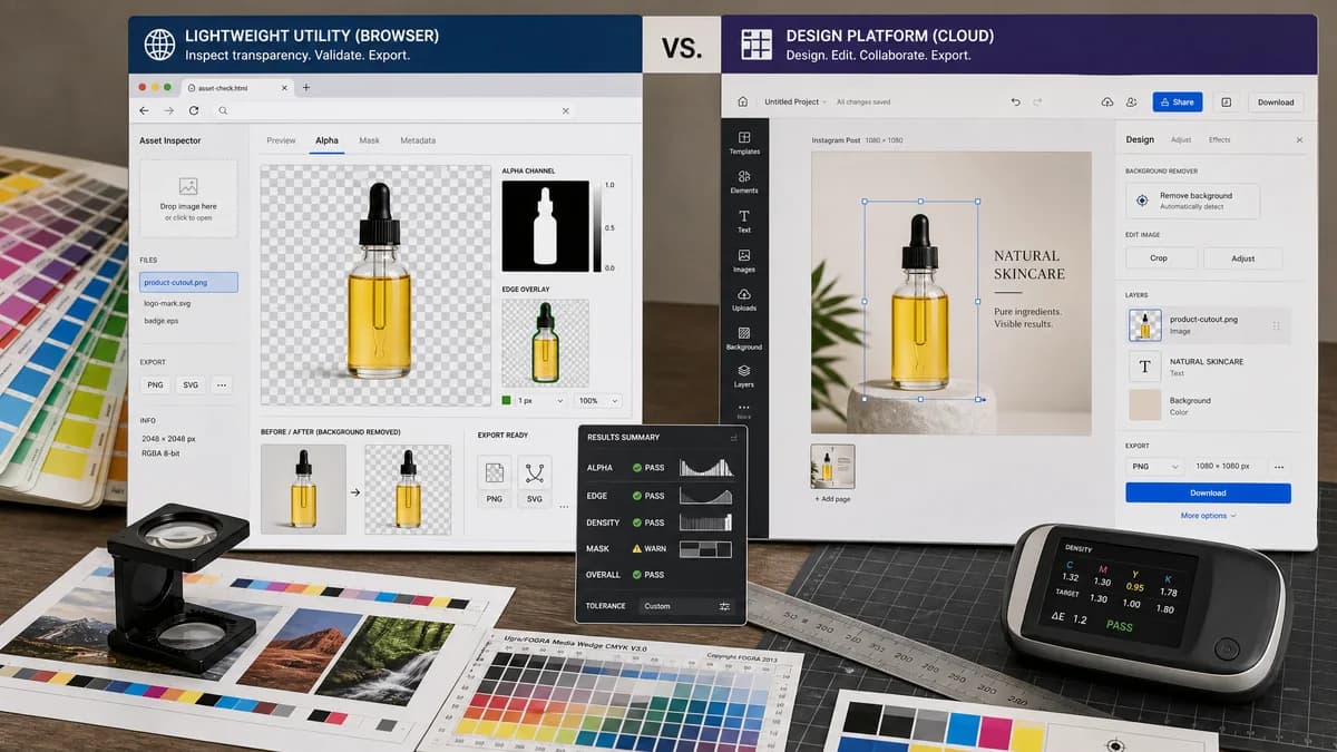 Open Source Alternatives to Canva Background Remover visual comparison with Alpha Channel Extractor