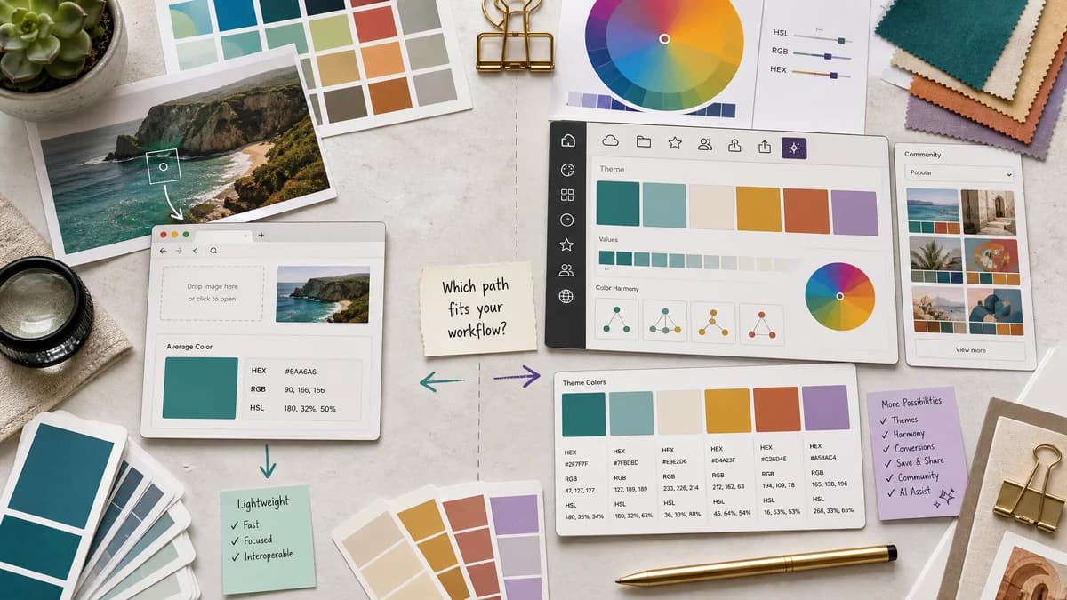 Open Source Alternatives to Adobe Color visual comparison with Average Color Finder