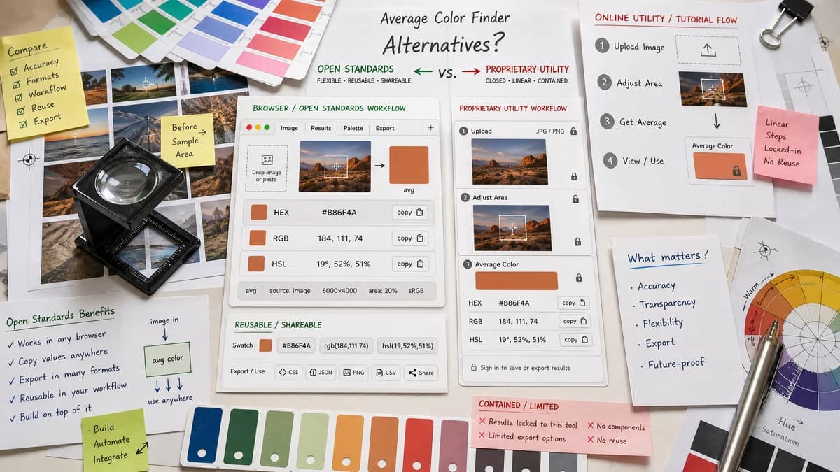 Open Source Alternatives to OnAirCode Average Color Finder visual comparison with Average Color Finder
