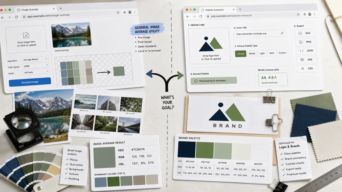 Open Source Alternatives to Pastelab visual comparison with Average Color Finder