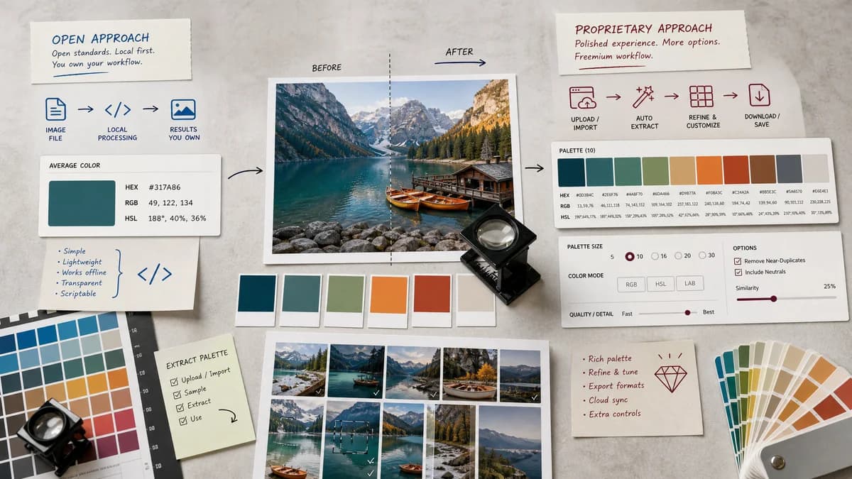 Open Source Alternatives to PhotoTones visual comparison with Average Color Finder