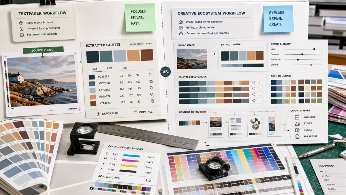 Color Palette Generator from Image vs Adobe Color visual comparison of image color extraction workflows