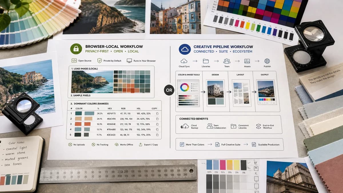 Open Source Alternatives to Adobe Color visual comparison with Dominant Colors Extractor