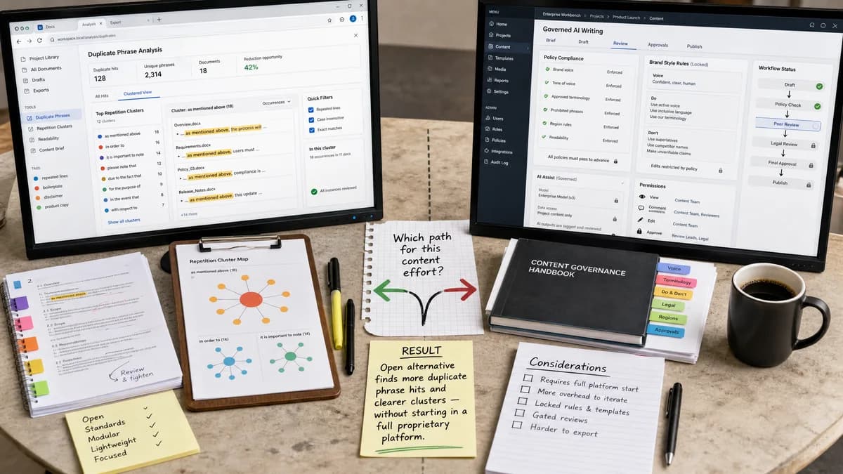 Open Source Alternatives to Writer detail image for Duplicate Phrase Finder