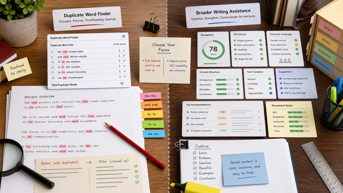 Duplicate Word Finder vs Textmetrics comparison detail image