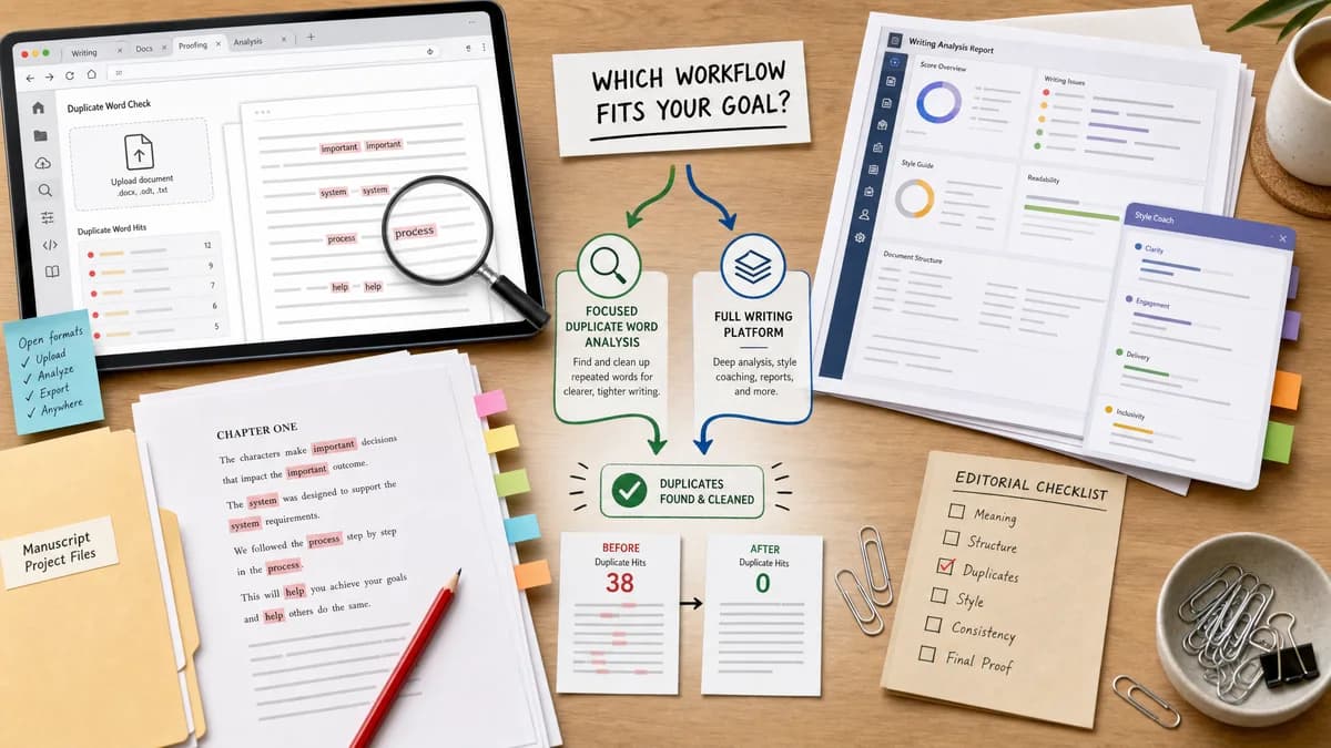 Open Source Alternatives to ProWritingAid detail image for Duplicate Word Finder