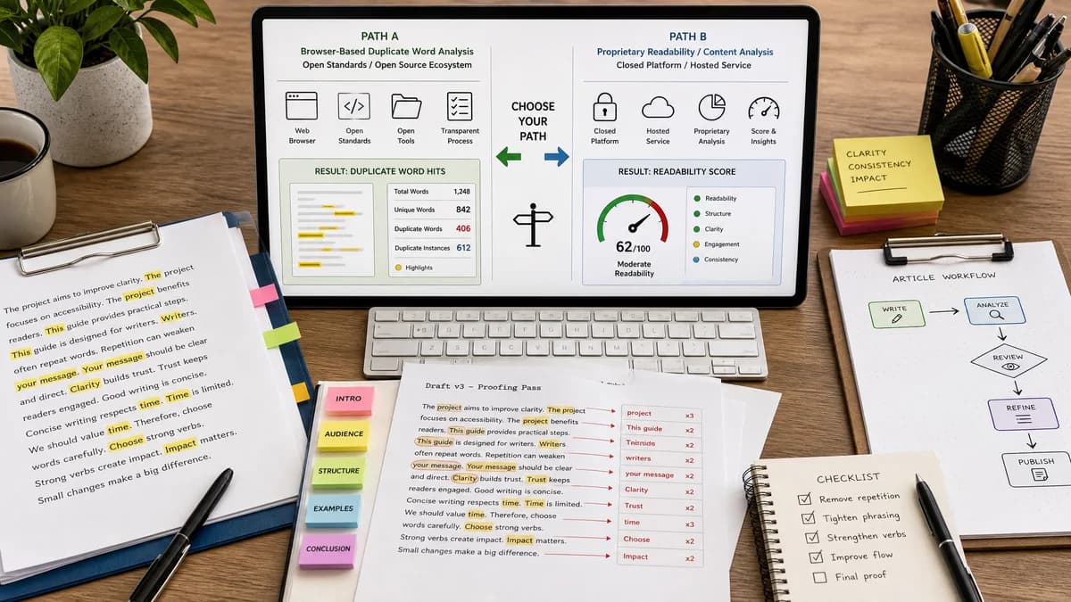 Open Source Alternatives to Readable detail image for Duplicate Word Finder