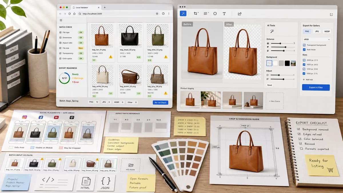 Open Source Alternatives to Photoroom visual comparison with Etsy Listing Image Checker