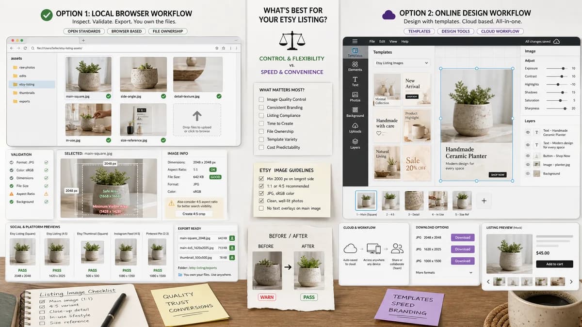 Open Source Alternatives to PicMonkey visual comparison with Etsy Listing Image Checker