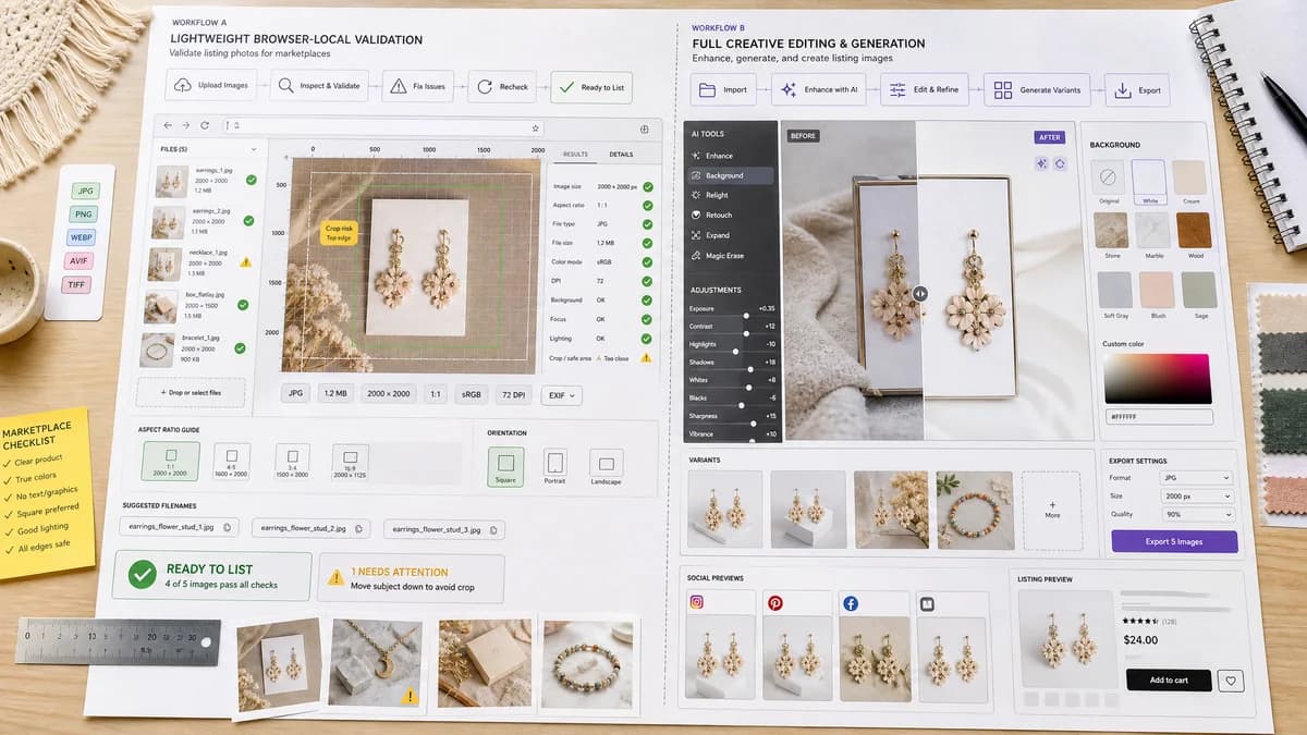 Open Source Alternatives to Picsart visual comparison with Etsy Listing Image Checker
