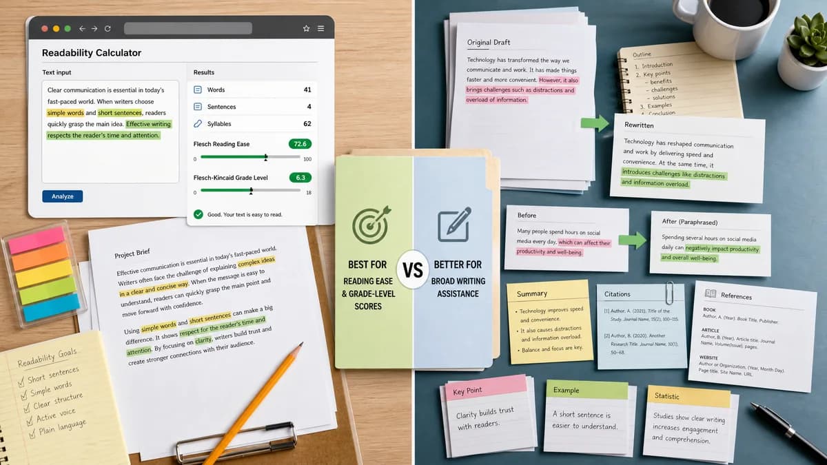 Flesch-Kincaid Readability Calculator vs QuillBot comparison detail image