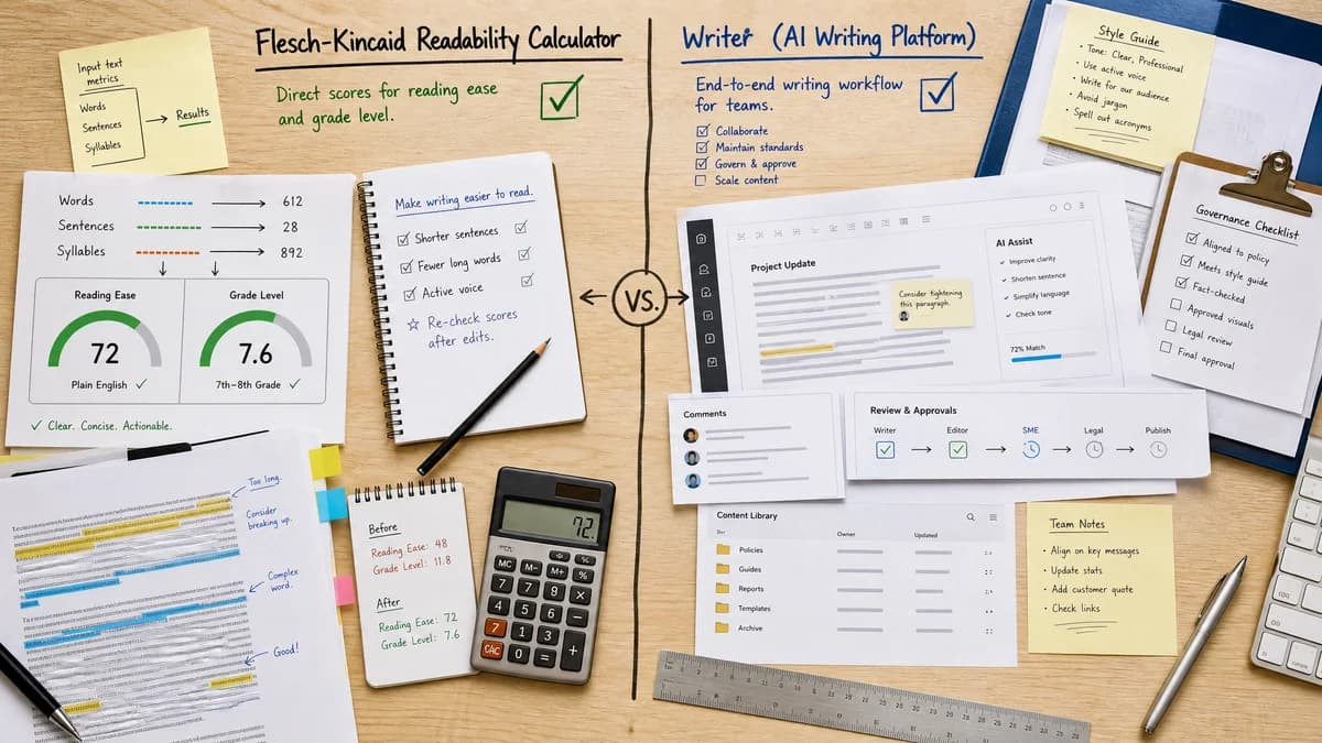 Flesch-Kincaid Readability Calculator vs Writer comparison detail image