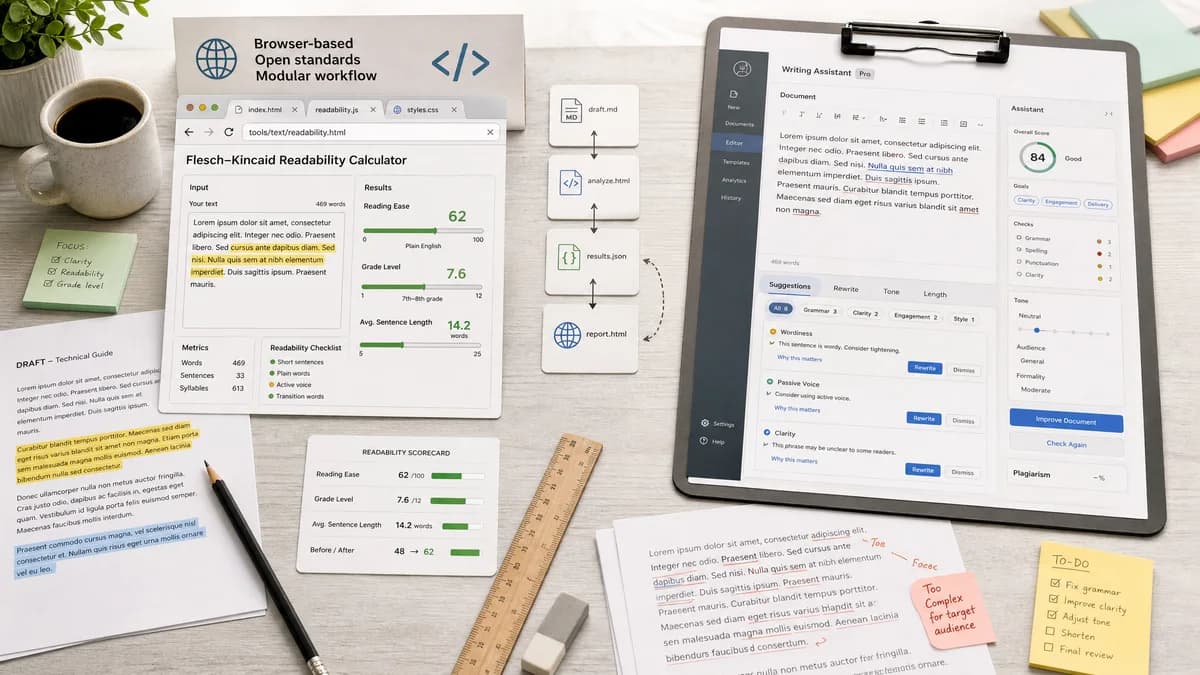 Open Source Alternatives to Grammarly detail image for Flesch-Kincaid Readability Calculator