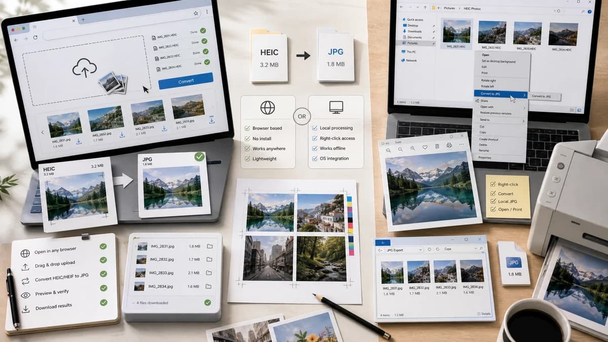 Open Source Alternatives to CopyTrans HEIC visual comparison with HEIC to JPG Converter