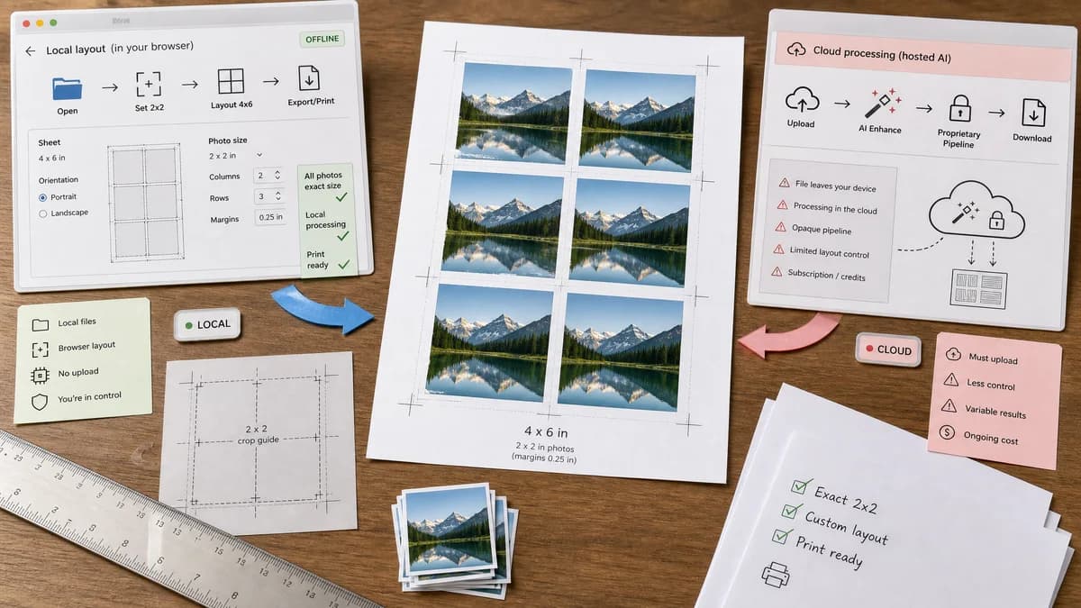 Open Source Alternatives to Cutout.Pro Passport Photo Maker visual comparison with ID Photo Print Sheet Maker