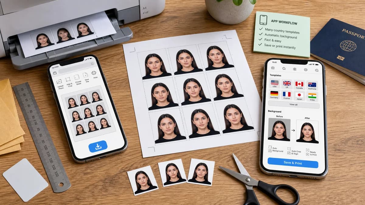 Open Source Alternatives to Passport Photo - ID Photo App visual comparison with ID Photo Print Sheet Maker
