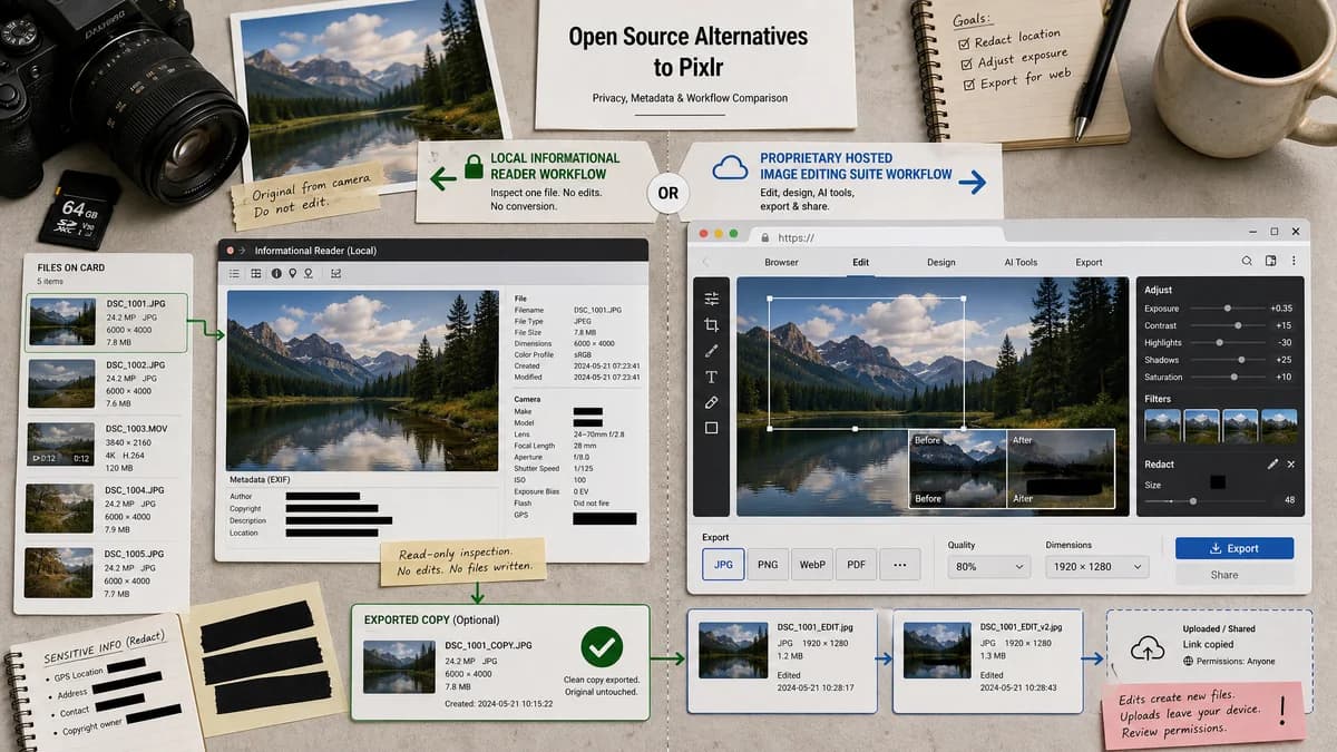 Open Source Alternatives to Pixlr visual comparison with Image Dimensions Checker