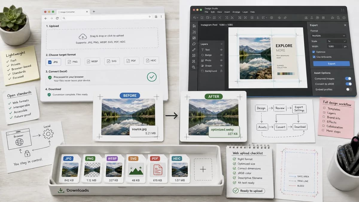 Open Source Alternatives to Canva visual comparison with Image Format Converter