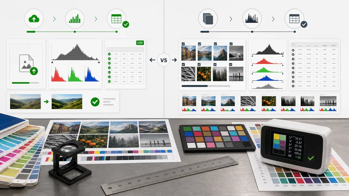 Image Histogram Generator + CSV vs Sisik Image Histogram Generator visual comparison of image histogram generator + csv workflows