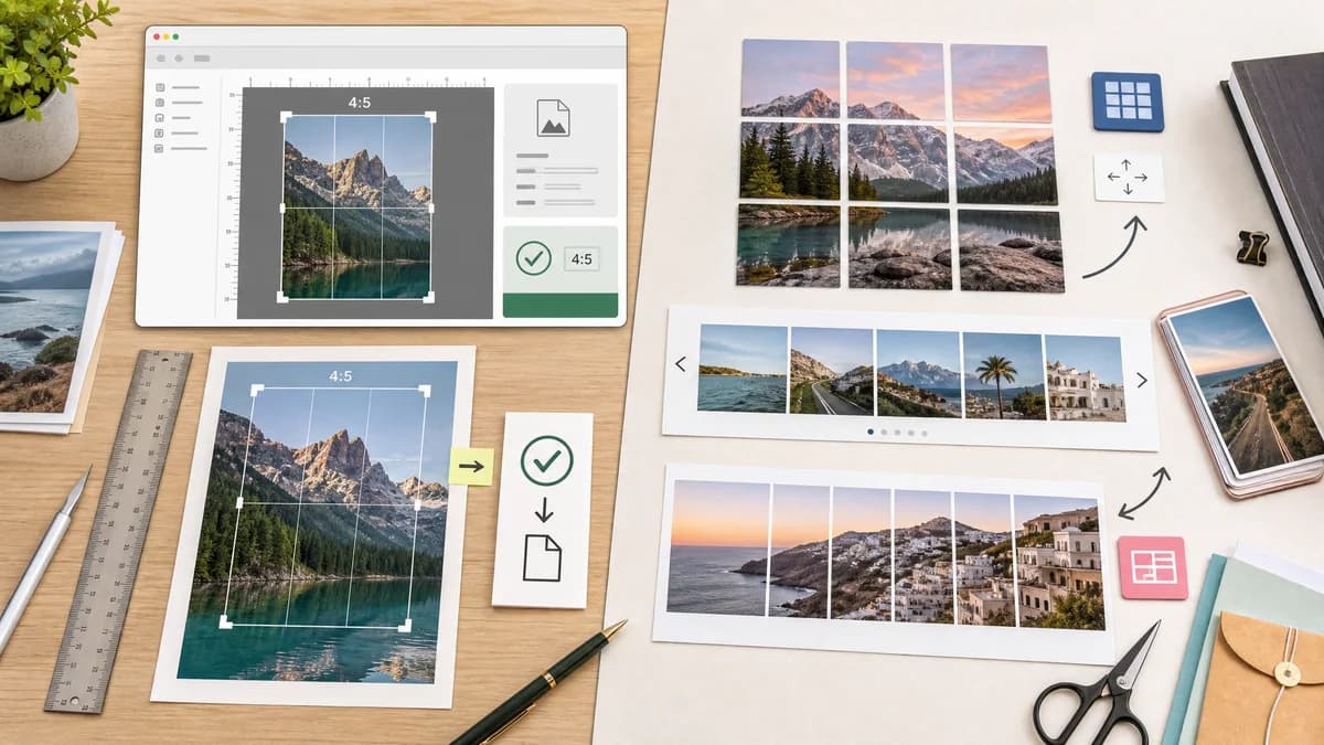 Instagram 4:5 Feed Crop Preview vs My Social Boutique Instagram Grid Maker visual comparison of instagram 4:5 feed crop preview workflows