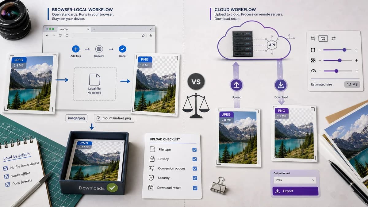 Open Source Alternatives to CloudConvert visual comparison with JPG to PNG Converter