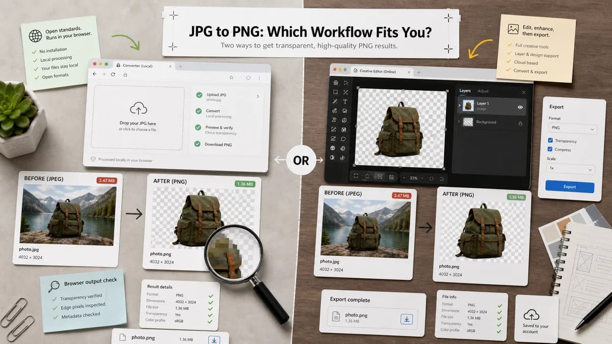 Open Source Alternatives to Kapwing visual comparison with JPG to PNG Converter