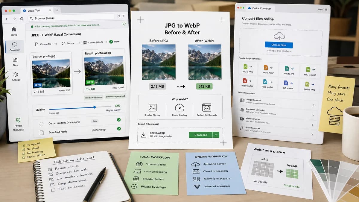 Open Source Alternatives to Convertio visual comparison with JPG to WebP Converter