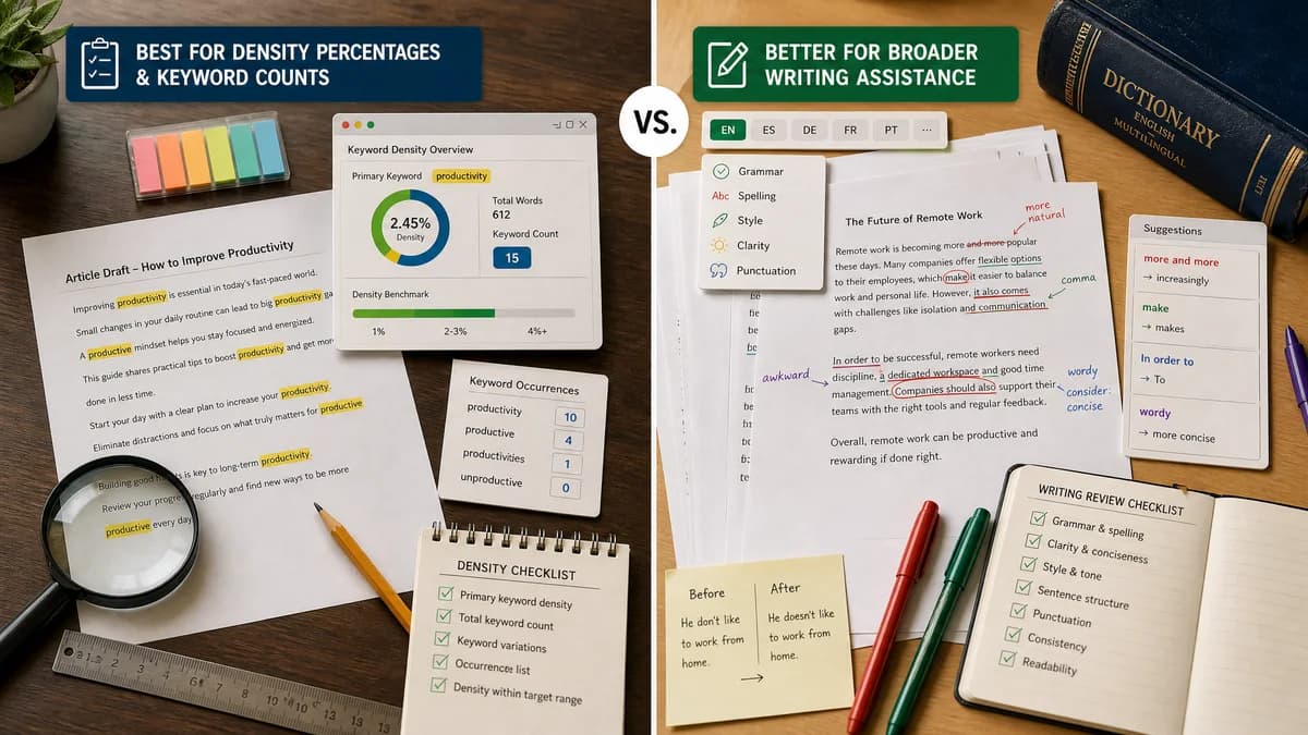 Keyword Density Checker vs LanguageTool comparison detail image