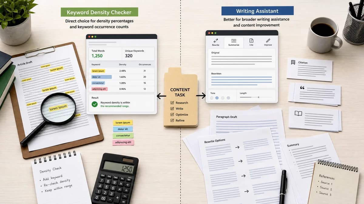 Keyword Density Checker vs QuillBot comparison detail image