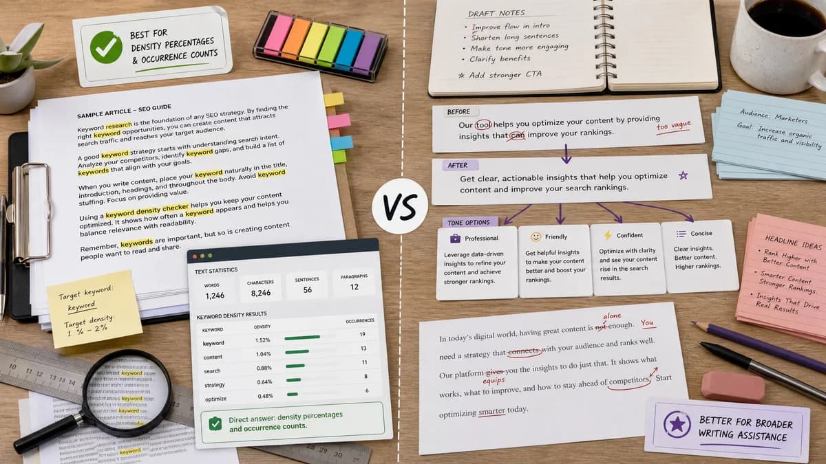 Keyword Density Checker vs Wordtune comparison detail image