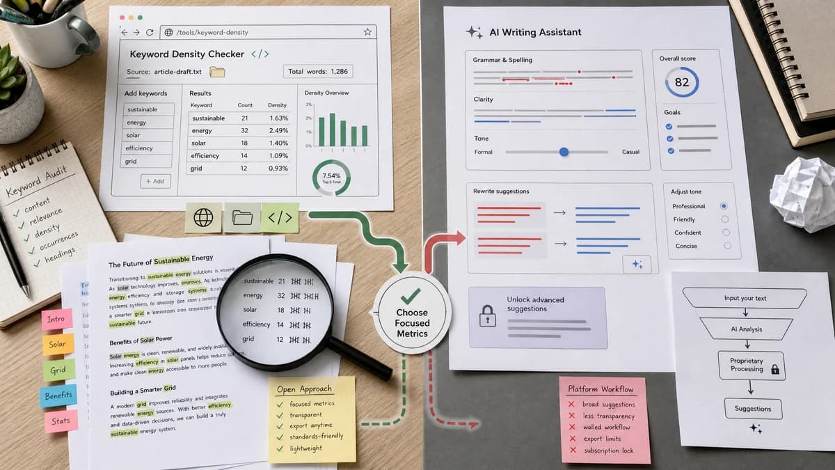 Open Source Alternatives to Grammarly detail image for Keyword Density Checker