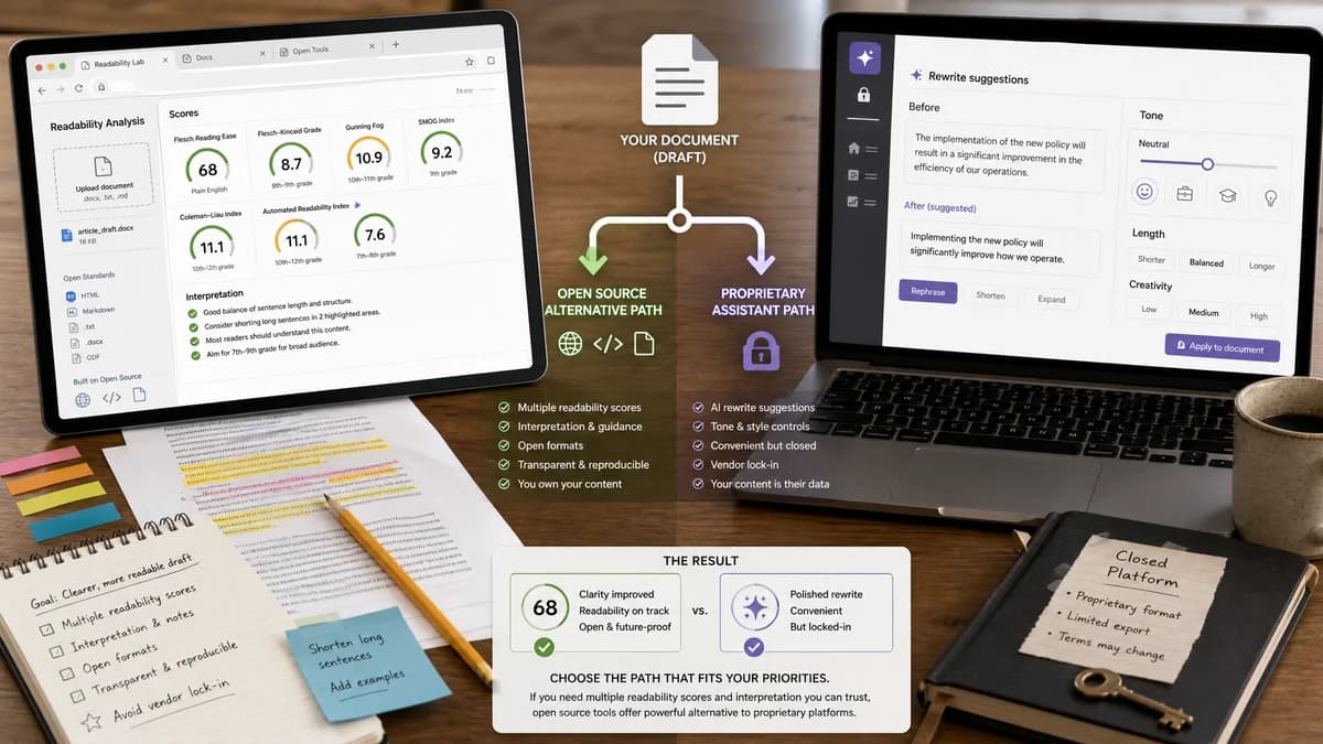 Open Source Alternatives to Wordtune detail image for Multi-Readability Suite