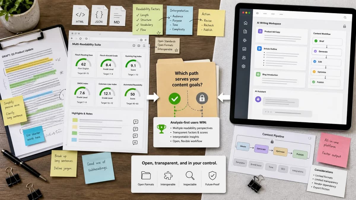 Open Source Alternatives to Writesonic detail image for Multi-Readability Suite