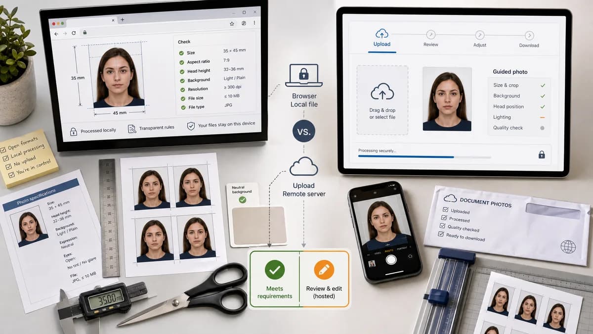 Open Source Alternatives to Passport Photo Online visual comparison with Passport Photo Size Checker