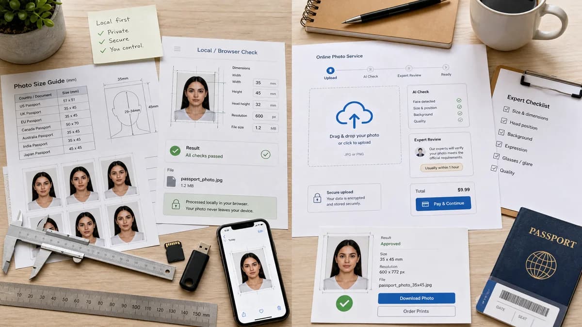 Open Source Alternatives to PhotoAiD visual comparison with Passport Photo Size Checker