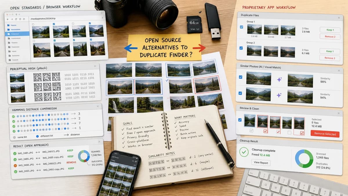 Open Source Alternatives to Cisdem Duplicate Finder visual comparison with Perceptual Hash Generator