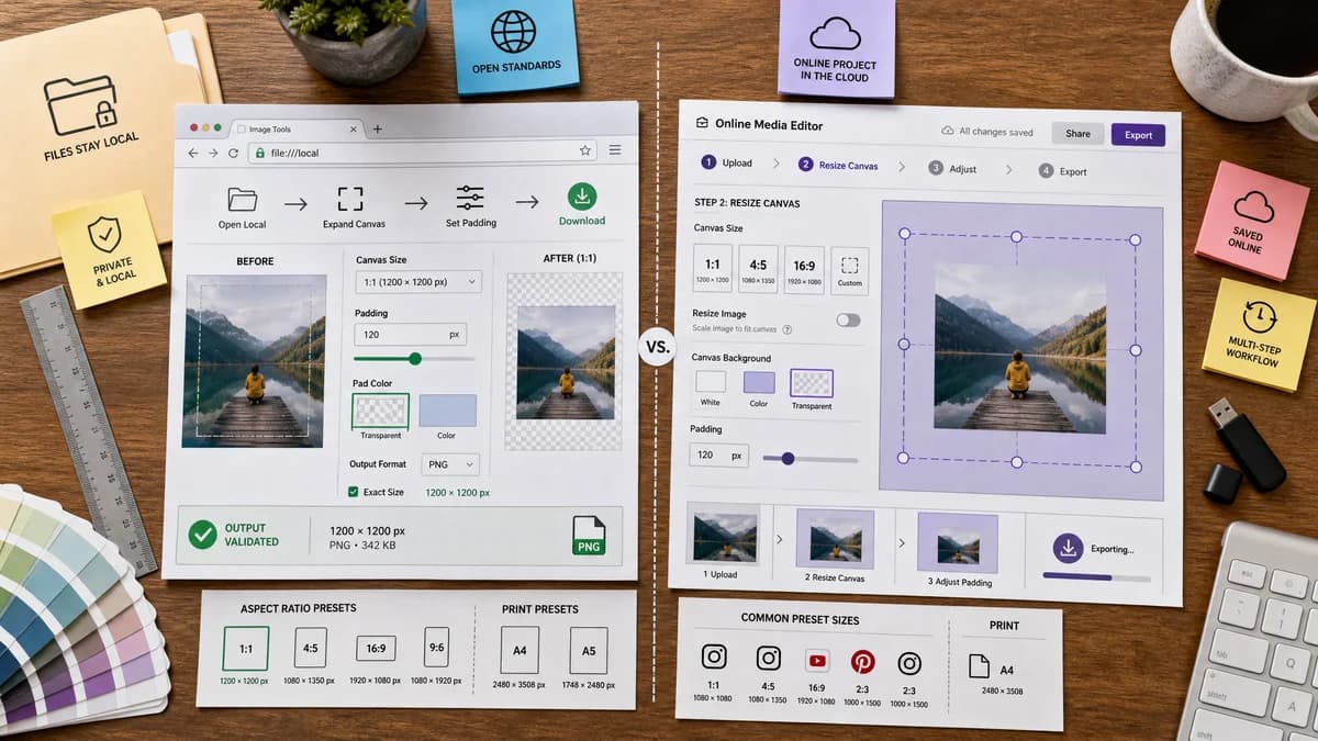 Open Source Alternatives to Kapwing visual comparison with Photo Border Maker