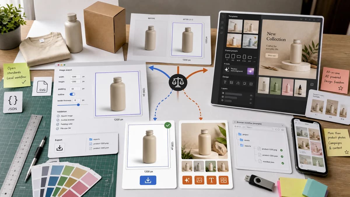 Open Source Alternatives to PhotoRoom visual comparison with Photo Border Maker
