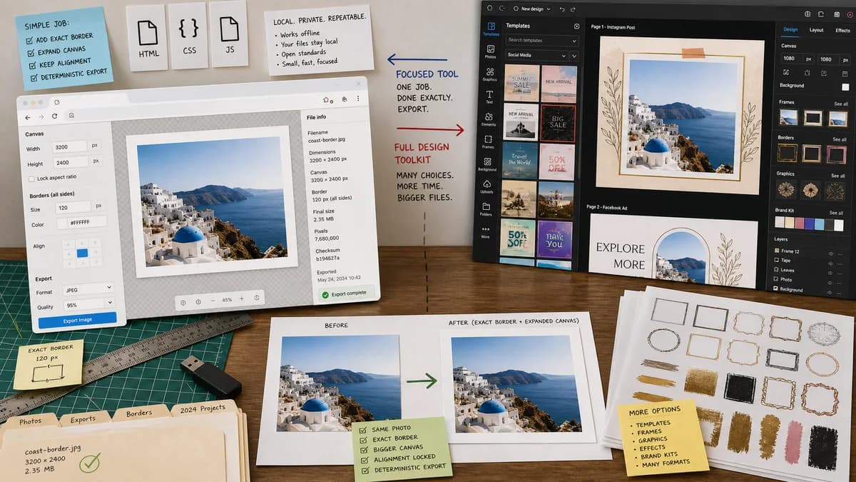 Open Source Alternatives to PicMonkey visual comparison with Photo Border Maker