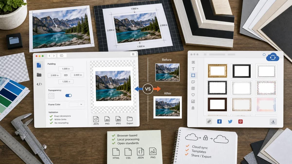 Open Source Alternatives to Pixelied visual comparison with Photo Border Maker