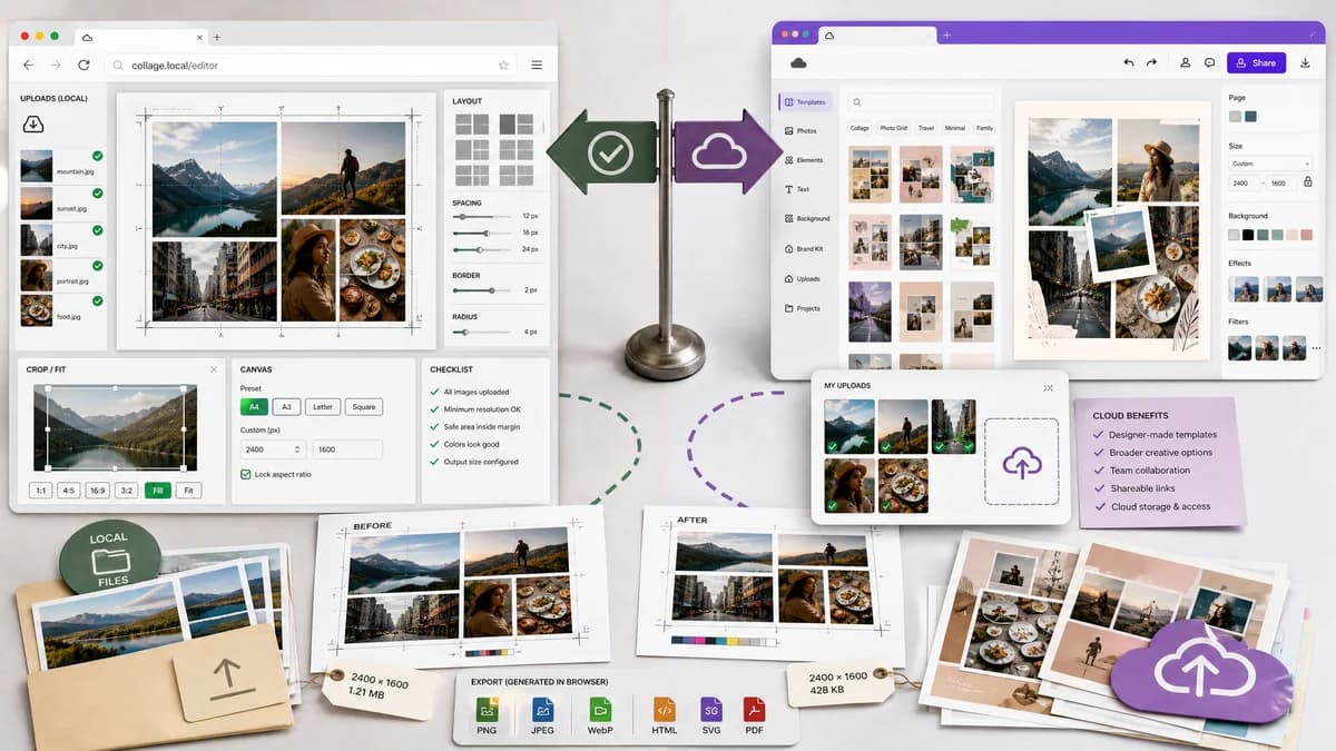 Open Source Alternatives to Canva visual comparison with Photo Collage Maker