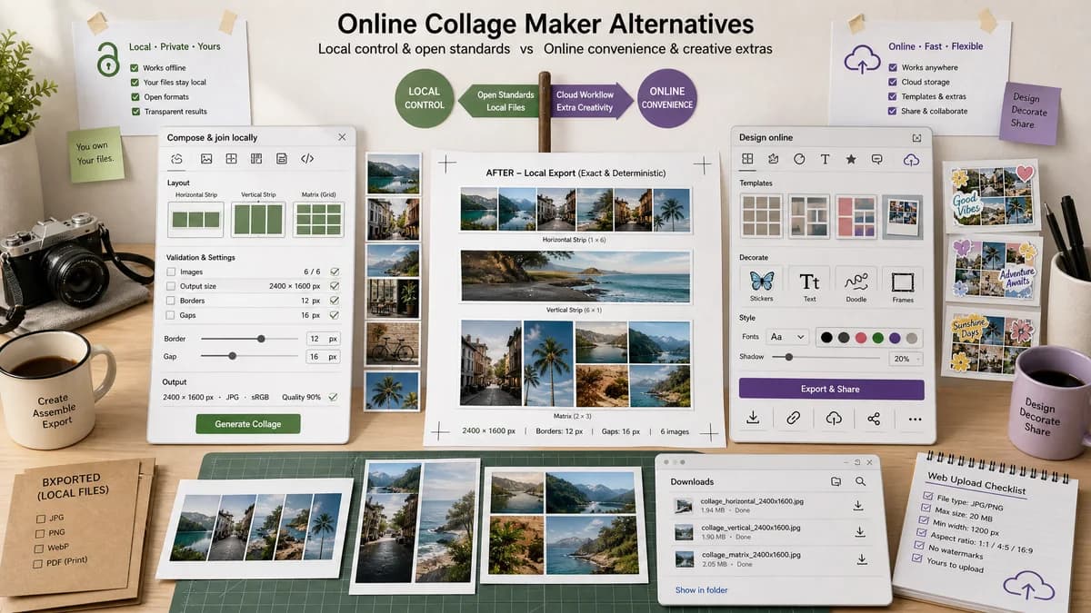 Open Source Alternatives to PhotoJoiner visual comparison with Photo Collage Maker